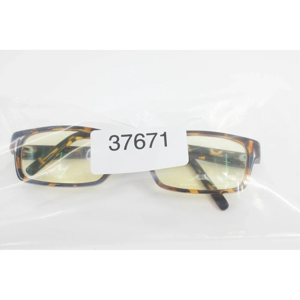 Tortoise Shell Rectangular Eyeglass Frames 56-18-140 Brown Amber Mottled